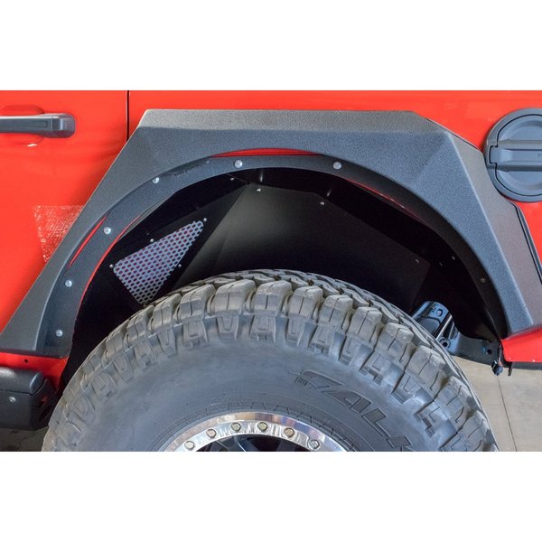 Dv8 Offroad JEEP JL INNER FENDERS (REAR BLACK) 18-PRESENT WRANGLER JL INFEND-03RB